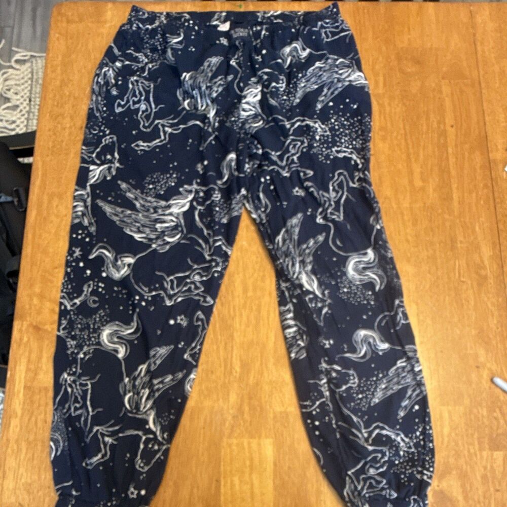 Victoria’s Secret Women’s L Navy Pegasus Unicorn Celestial Pajama Lounge Pants